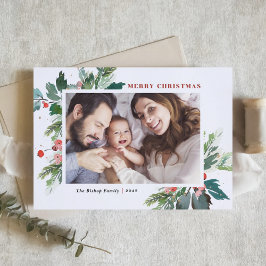 Aquarell Holdings Imitate Gold Foil Foto Feiertagskarte