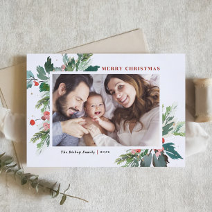 Aquarell Holdings Imitate Gold Foil Foto Feiertagskarte