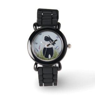 Aquarell-Holländisches-Bunny-Kaninchen Armbanduhr