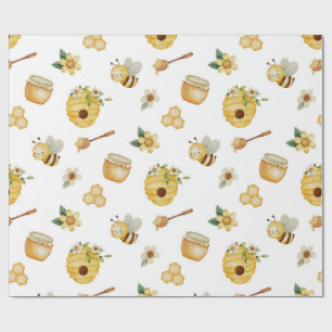 Aquarell-Honigbiene-Geschenkpapier Geschenkpapier
