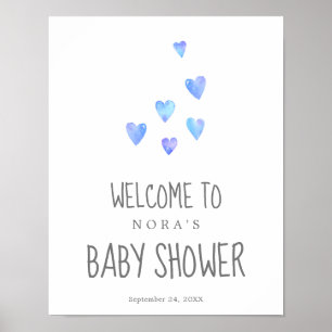 Aquarell Hörer Kinderdusche Begrüßungspposter Poster
