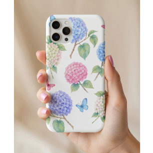 Aquarell-Hortensien-Blumen Case-Mate iPhone Hülle
