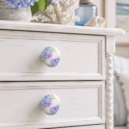 Aquarell Hortensien Chic Floral   Keramikknauf