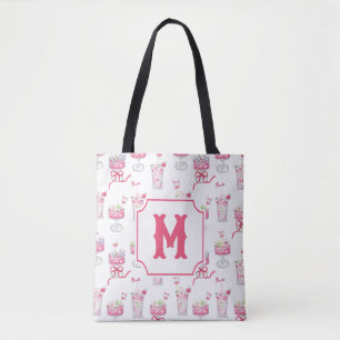 Aquarell Hot Pink Mahjong Cocktails Monogramm