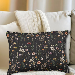 Aquarell Hübsche Wildblumen Blumenmuster Dekokissen