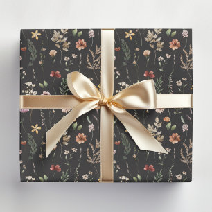 Aquarell Hübsche Wildblumen Blumenmuster Geschenkpapier