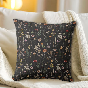 Aquarell Hübsche Wildblumen Blumenmuster Kissen