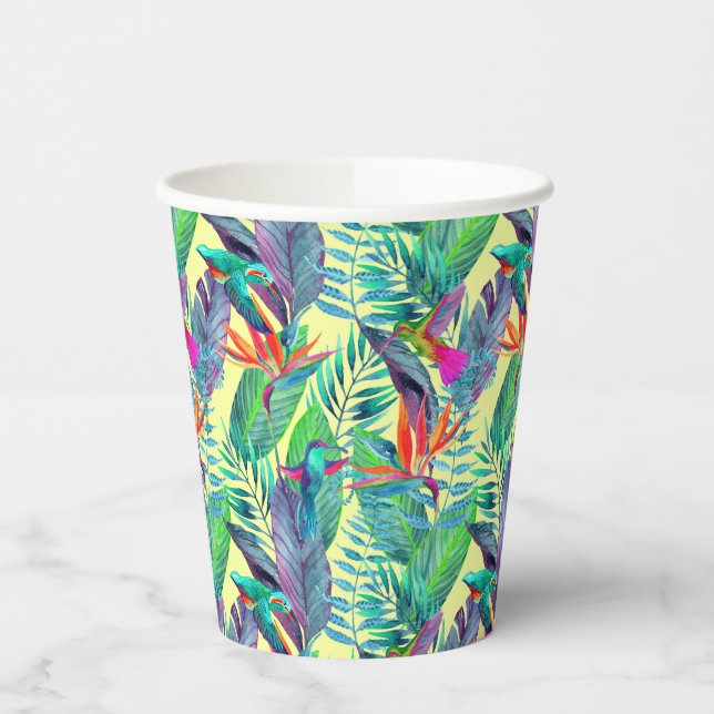 Aquarell Hummingbirds Pappbecher (Links)