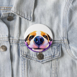Aquarell Hund Button