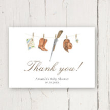 Aquarell Hunter Baby Shower Danke