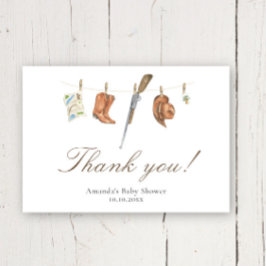 Aquarell Hunter Baby Shower Danke
