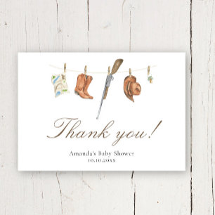 Aquarell Hunter Baby Shower Danke