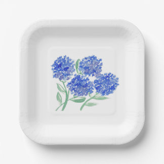 Aquarell, Hydrangeas-Teller Pappteller