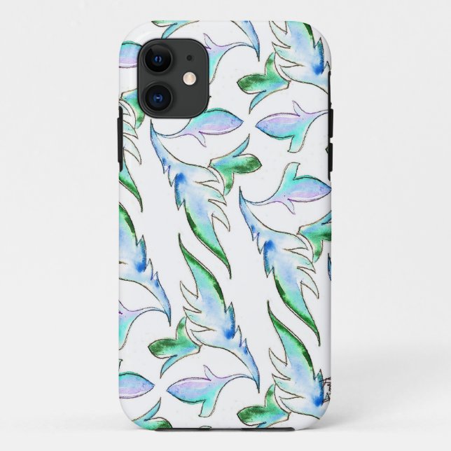Aquarell Ikat Muster iPhone Fall Case-Mate iPhone Hülle (Rückseite)