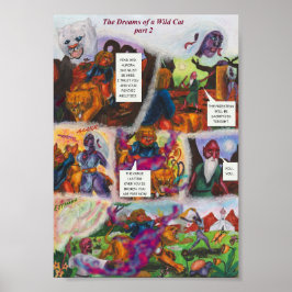Aquarell-Illustration Comic-Kurzgeschichte Fantasy Poster