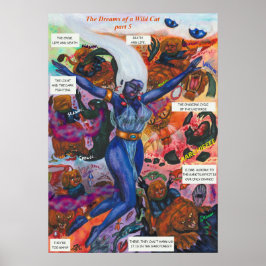 Aquarell-Illustration Comic-Kurzgeschichte Fantasy Poster