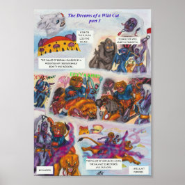 Aquarell-Illustration Comic-Kurzgeschichte Fantasy Poster