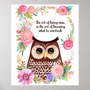 Aquarell im Garten mit Hübschen Blume Poster