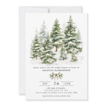 Aquarell Immergrün Winter Engagement Party