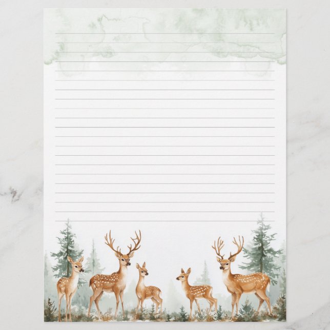 Aquarell in waldbedecktem Papier (Vorderseite)