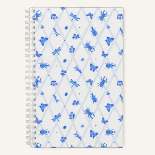Aquarell-Insekt Blau Notizbuch