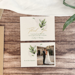 Aquarell Italienische Olive Rustikale Hochzeit Dankeskarte