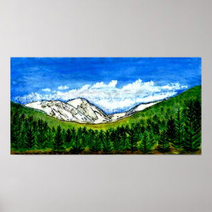 Aquarell jGibney Breckenridge CO 1999art 78x40 P Poster