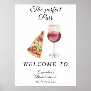 Aquarell-Junggesellinnen-Abschied Perfektes Paar W Poster