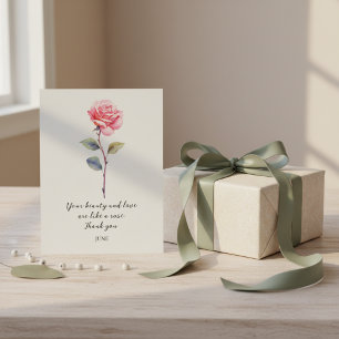 AQUARELL-JUNI-ROSEN-GEBURTSBLUME POSTKARTE
