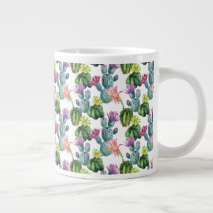 Aquarell-Kakteen-Kunstmuster Jumbo-Tasse