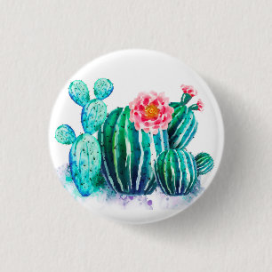 Aquarell Kaktus Button