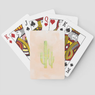 Aquarell-Kaktus Einfaches Südwest-Design Spielkarten