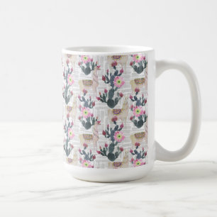 Aquarell-Kaktusmuster Kaffeetasse