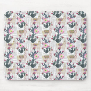 Aquarell-Kaktusmuster Mousepad