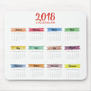 Aquarell-Kalender 2018   Mousepad