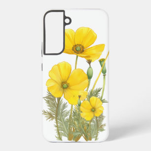 Aquarell Kalifornischer Mohn Gelbe Blume Samsung Galaxy Hülle