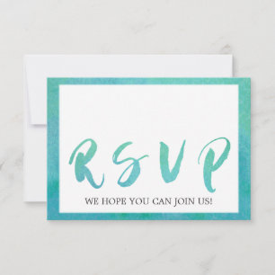 Aquarell-Kalligrafie-Strandmenü-Auswahl-RSVP-Karte RSVP Karte