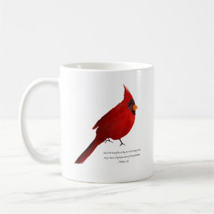 Aquarell Kardinal tief dunkelrot gesättigt Mathew Kaffeetasse
