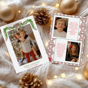 Aquarell Kariert Bow Garland Weihnachten