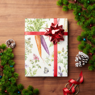 Aquarell-Karotten-Garten-Geschenkpapier Geschenkpapier