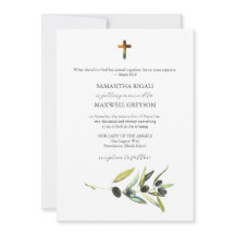 Aquarell Katholische Hochzeitseinladungen