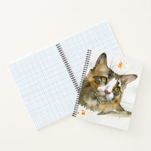 Aquarell-Katze Notizbuch