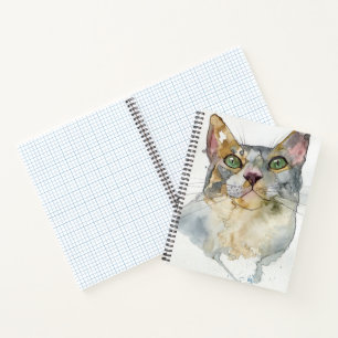 Aquarell-Katze Notizbuch