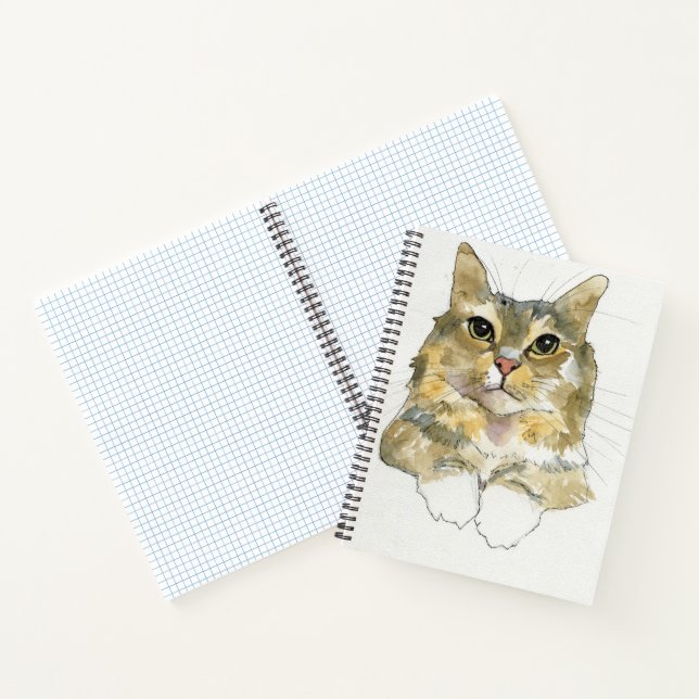 Aquarell-Katze Notizbuch (Innenseite)