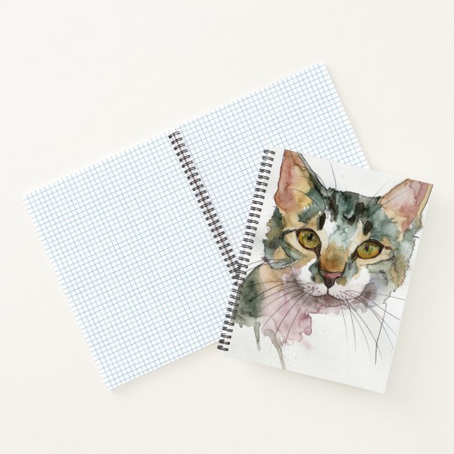 Aquarell-Katze Notizbuch (Innenseite)