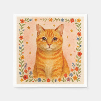 Aquarell-Katzen-Servietten. Serviette
