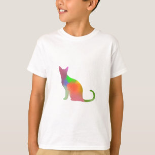 Aquarell-Katzensilhouette T-Shirt