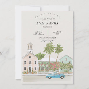 Aquarell KEY WEST Hochzeit Florida Keys Einladung