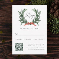 Aquarell-Kiefer-Kranz-Hochzeit-QR-Code