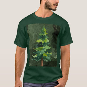 Aquarell Kiefernwald Natur Aquarell Trauben T-Shirt